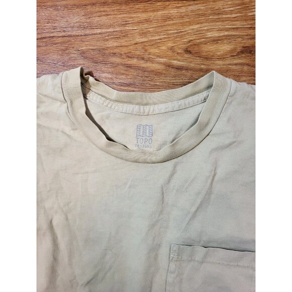 Topo Designs Long Sleeve Mens L Beige Base Layer T-Shirt - Picture 3 of 6